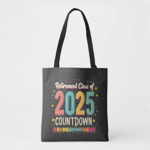 Bolsa Tote Classe de aposentadoria de 2025 na graduação do pr