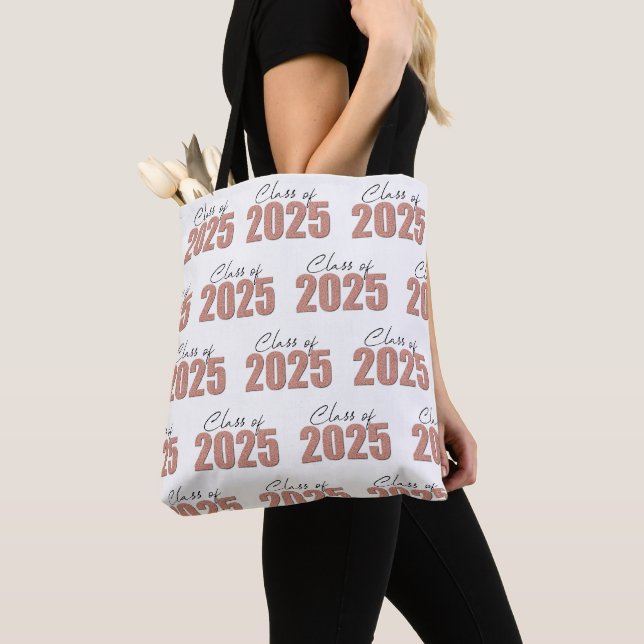 Bolsa Tote Classe de Largura Dourada de rosa de 2025 (Close Up)
