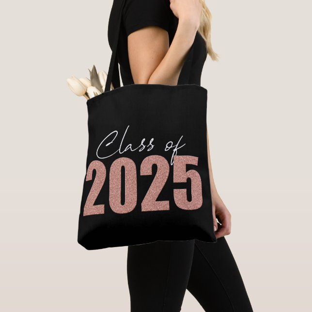 Bolsa Tote Classe de Largura Dourada de rosa de 2025 (Close Up)