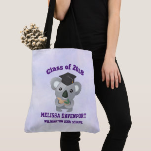 Bolsa Tote Classe de Urso Koala 20xx em Boné de formatura