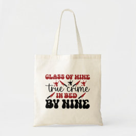 Bolsa Tote classe de vinho verdadeiro crime na cama por nove