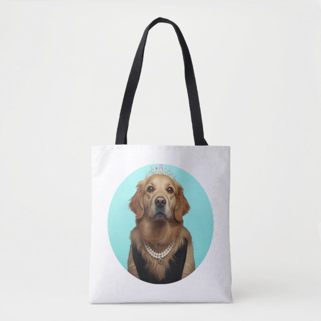 Bolsa Tote Classic Chic Breakfast Poster Golden Retriever (Frente)
