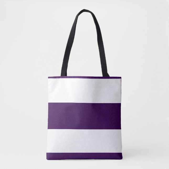 Bolsa Tote Classic Pastel Purple +  White Stripes (Frente)