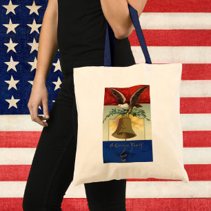 Bolsa Tote Clássico 4 de julho com Águia e Sino da Liberdade