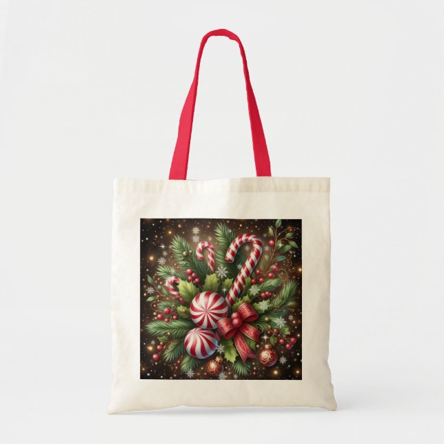 Bolsa Tote Clássico Cana doce/menta-pimenta (Frente)