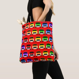 Bolsa Tote Clássico Mini Carro Vermelho Arco-Íris