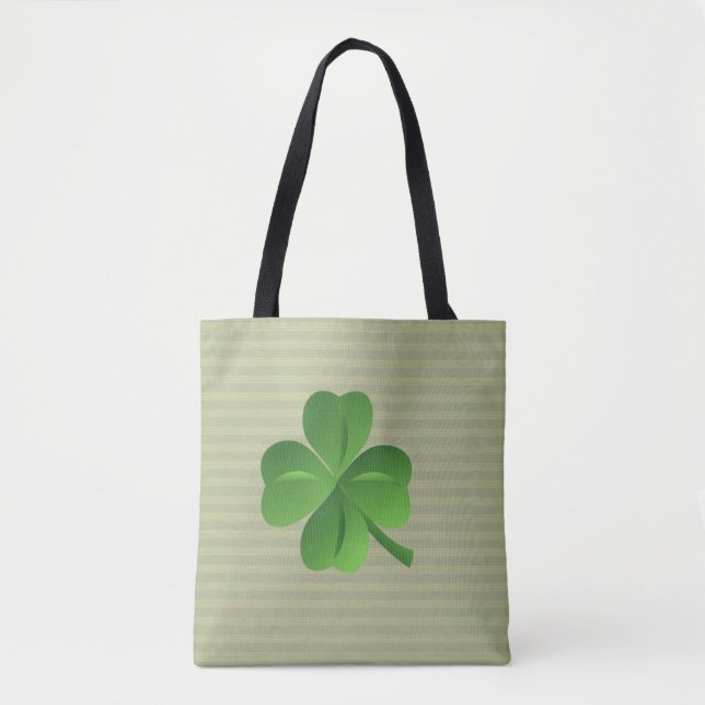 Bolsa Tote Classy Trendy Irish Lucky Shamrock (Frente)