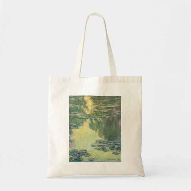 Bolsa Tote Claude Monet Classic Painting, Waterlily (1907) (Frente)