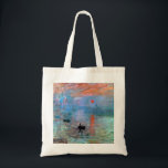 Bolsa Tote Claude Monet Impressão<br><div class="desc">Impressão Sunrise pintada por Claude Monet em 1872.</div>
