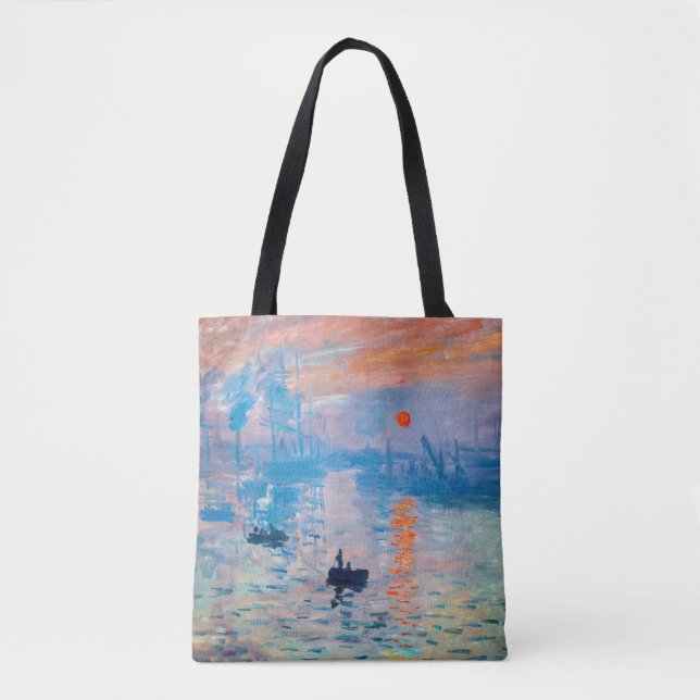 Bolsa Tote Claude Monet - Impressão, Assalto do Sol (Frente)