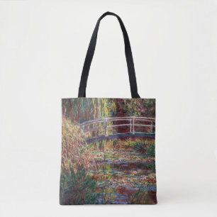 Bolsa Tote Claude Monet - Lagoa de Água Lily, Harmonia Rosa
