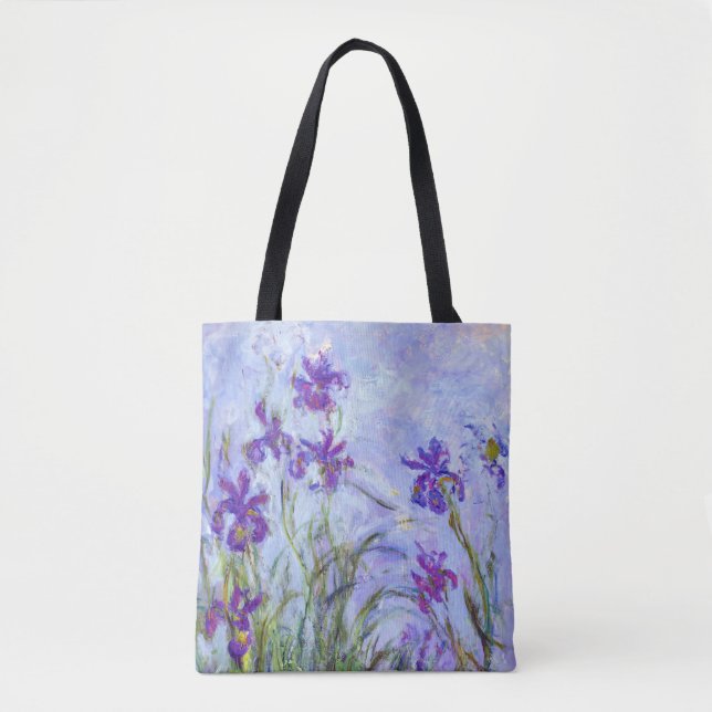 Bolsa Tote Claude Monet - Lilac Irises / Iris Mauves (Frente)