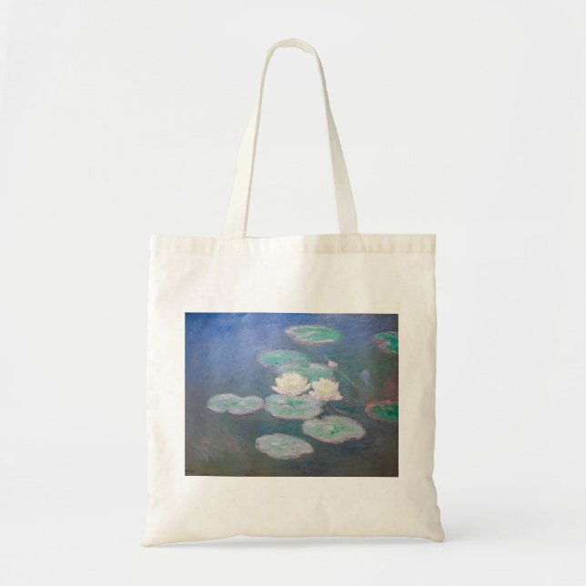 Bolsa Tote Claude Monet - Lírios De Água, Efeito Da Noite (Frente)
