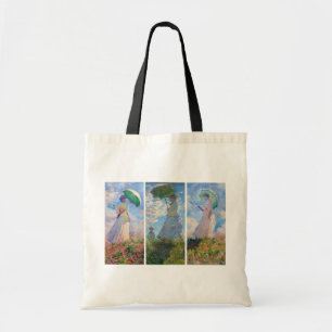 Bolsa Tote Claude Monet - Mulher com uma série de Parasol