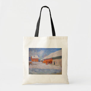 Bolsa Tote Claude Monet - Noruega, Casas Vermelhas em Bjorneg
