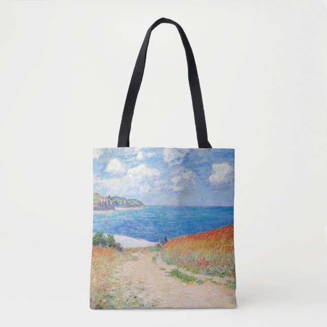 Bolsa Tote Claude Monet - Path in Wheat Fields at Pourville (Frente)