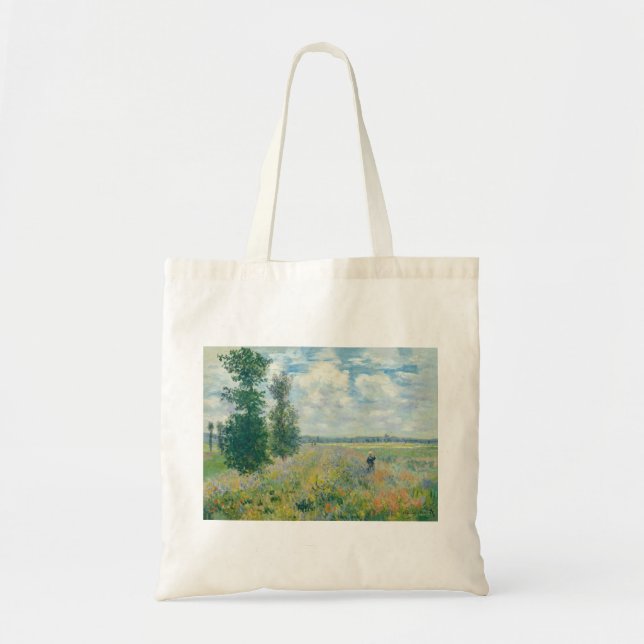 Bolsa Tote Claude Monet - Poppy Fields próximo da Argentina ( (Frente)