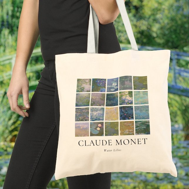 Bolsa Tote Claude Monet Water Lily (Criador carregado)