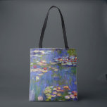 Bolsa Tote Claude Monet Water Lily, 1916<br><div class="desc">Water Lily é uma bela pintura floral ao estilo Impressionismo criada pelo artista Impressionista Francês Claude Monet,  em 1916,  mostrando uma das centenas de suas pinturas de lago d'água em sua casa em Giverny,  França.</div>