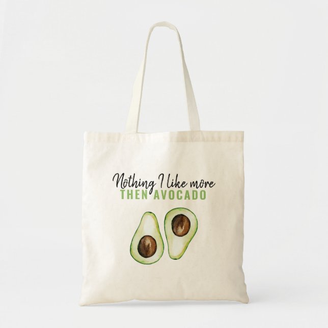 Bolsa Tote Cláusula Verde Moderna Avocado Para Avocado Lover  (Frente)