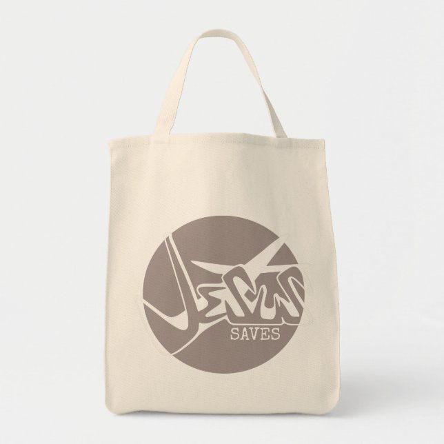 Bolsa Tote CLAY CINZA Jesus salva Grafite (Frente)