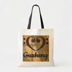 Bolsa Tote Clef Heart Guzheng de Baixo Duplo