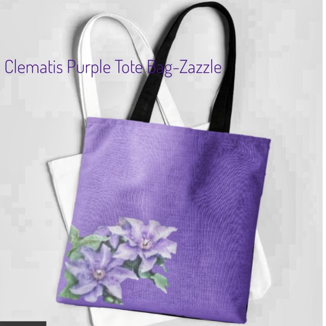Bolsa Tote Clematis Purple (Criador carregado)