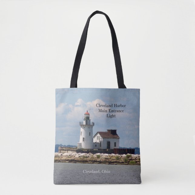 Bolsa Tote Cleveland Harbor Entrance Light por todo o saco (Frente)