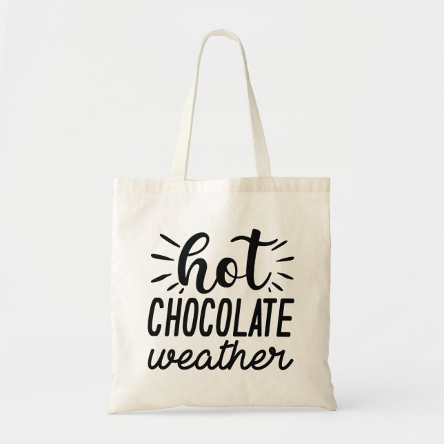 Bolsa Tote Clima de Chocolate Quente (Frente)