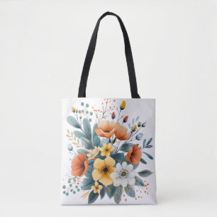 Bolsa Tote Clipart de Flores Boho do Dia das Mães-61983