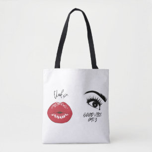 Bolsa Tote Clock It & Good Vibes Chic