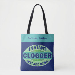 Bolsa Tote Clogger imediato apenas adiciona o nome feito sob
