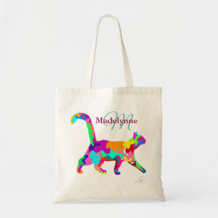 Bolsa Tote Cloroso Cat Art Modern