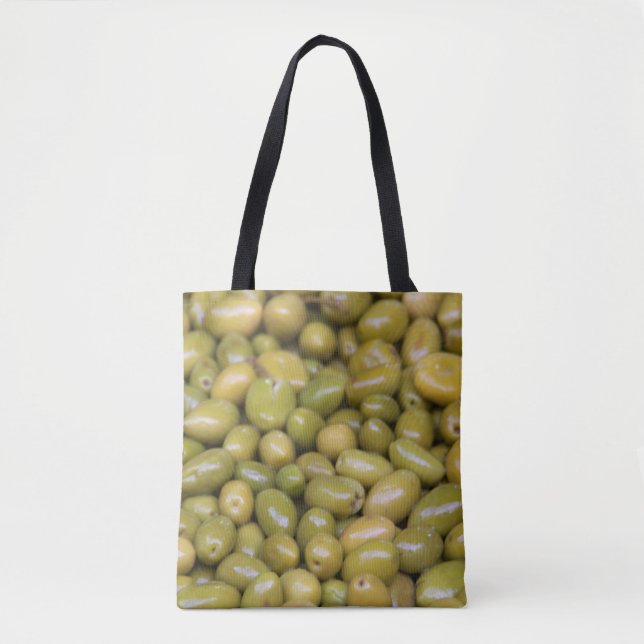 Bolsa Tote Close Up De Azeitonas Verdes (Frente)
