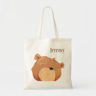 Bolsa Tote Close up do urso de Brown grande