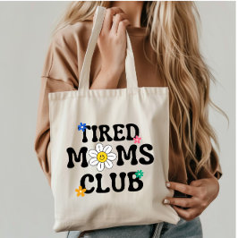 Bolsa Tote Clube das Mães Cansadas Retrô Margarida Mãe Engraç