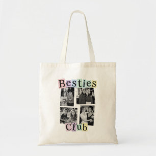 Bolsa Tote Clube das Melhores Amigas Colagem de Fotos Retrô
