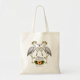 Bolsa Tote Clube de Badminton Heron Vintage Personalizado