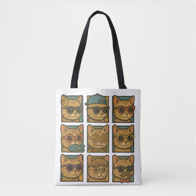 Bolsa Tote Clube de Gatinhos Louco (Frente)