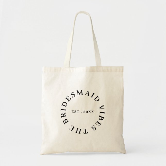 Bolsa Tote Clube de Madrinhas de Casamento Design Moderno (Frente)