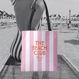 Bolsa Tote Clube de Praia Ibiza Pink Cabana Stripe