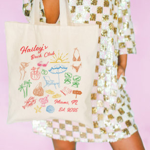 Bolsa Tote Clube de Praia Personalizado para Despedida de Sol