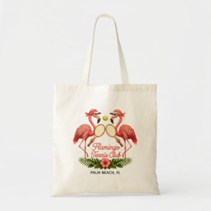 Bolsa Tote Clube de Tênis Flamingo Vintage Personalizado