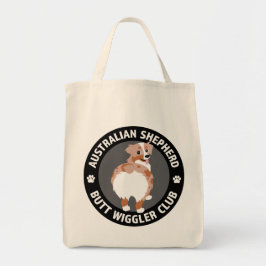 Bolsa Tote Clube de Wigglers de Bumbum Shepherd Australiano -