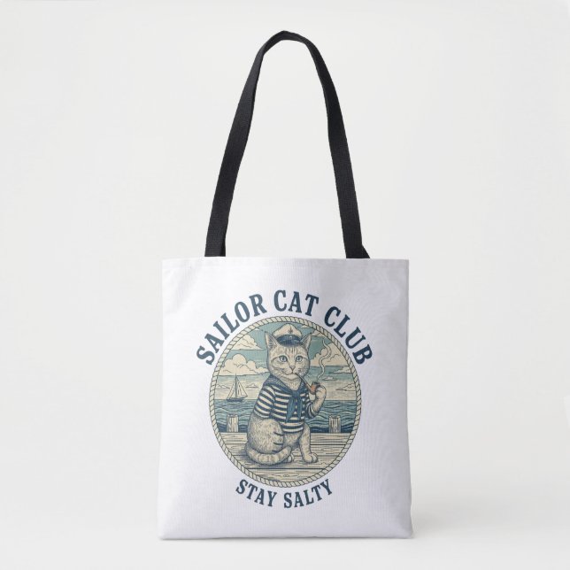 Bolsa Tote Clube do Gato Marinheiro (Frente)