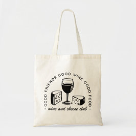 Bolsa Tote Clube dos amantes do vinho e do queijo