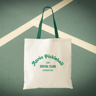 Bolsa Tote Clube Social de Après Pickle Ball Retro Verde