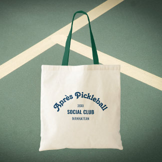 Bolsa Tote Clube Social de Après Pickle Ball Retro Verde