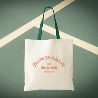 Bolsa Tote Clube Social de Pickle Ball Après Rosa Retro