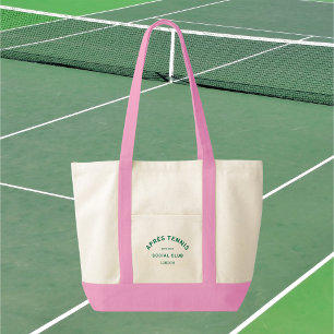 Bolsa Tote Clube Social de Tênis Après Green Crest Cabo Rosa